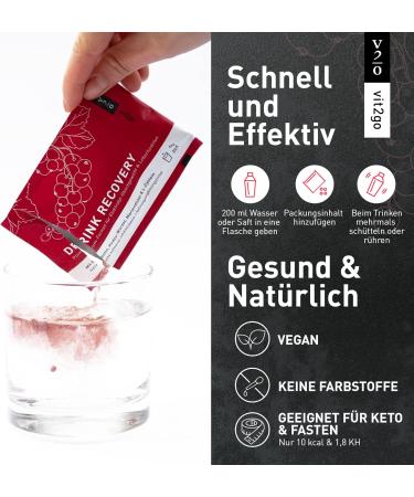 Buy Vit2go Drink Recovery (10 Sachets) - Electrolyte Powder Hangover Kit Refreshing Currant Flavor Hydration & Vitamins for Optimal Recovery - Buy Online on GoSupps.com