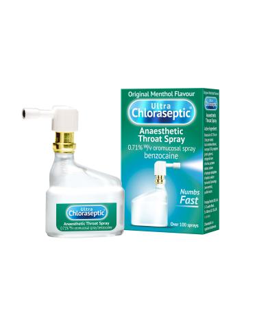 Ultra Chloraseptic Anaesthetic Sore Throat Spray 15ml Original Menthol Flavour fast acting relief for sore throat pain