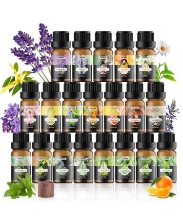 Essential Oils for Diffuser for Home pankaji Diffuser Oil 20 * 10ML Essential Oils Set Gifts 100% Natural Aromatherapy Oils for Home Fragrance Humidifier Candle & Soap Making Cleaning Relaxing