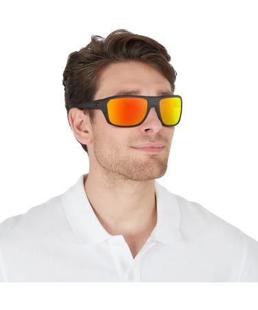 Oakley Men's OO9416 Split Shot Sunglasses Matte Heather Grey/Prizm Ruby Polarized 64mm - Buy Online on GoSupps.com