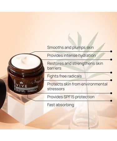 VIVE SkinCare Therapy - Day Defence Face Cream - 50 ml Jar - Smooth Skin - Anti-Blemish Cream - Face Cream for Mature Skin - Skin Care Wrinkle Cream - Face Cream for Dry Skin - Buy Online on GoSupps.com