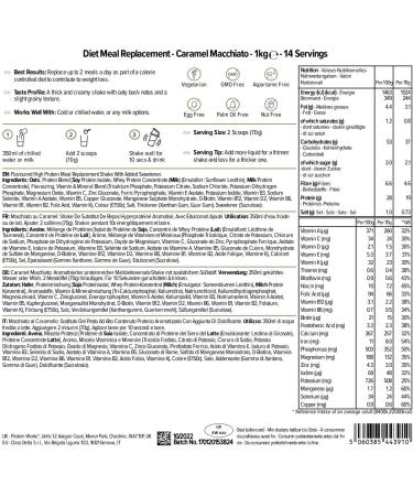 Protein Works Diet Meal Replacement - 250 Cal Weight Loss Drink 28 Servings Caramel Macchiato 1kg - Buy Online on GoSupps.com