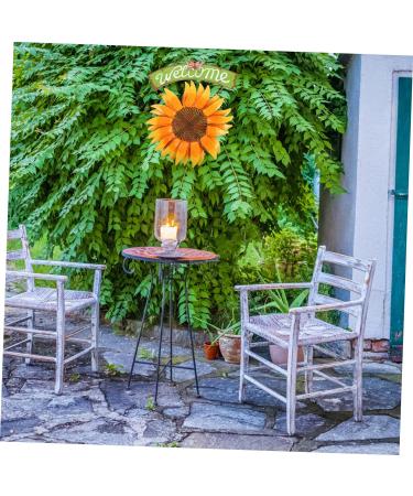 TOPPERFUN Pendant Front Door Sign Fall Decor Wall Decor Iron Country Style Flowers - Buy Online on GoSupps.com