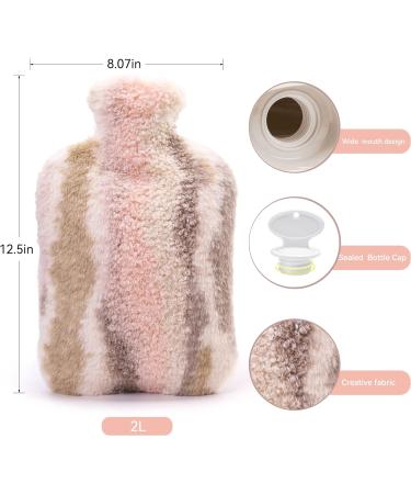 Hot Water Bottle with Soft Cover 2L for Menstrual Cramps & Pain Relief - Pink, HP-Pink - Buy Online on GoSupps.com