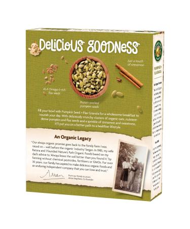 Nature's Path Organic Pumpkin Seed and Flax Granola  11.5 Ounce (Pack of 12)  Non-GMO  Heart Healthy  High Fiber  6g Plant Based Protein - Buy Online on GoSupps.com