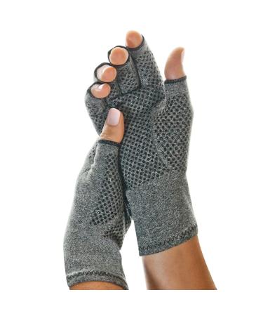 Brownmed IMAK Compression Active Gloves - Fingerless Gloves for Arthritis Pain Relief Support - Small