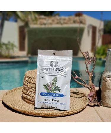 Sore Throat Lozenges with Pectin - Smith Brothers Black Licorice Flavor | Vintage Candy Cough Drops (Pack of 3) - Buy Internationally - Buy Online on GoSupps.com