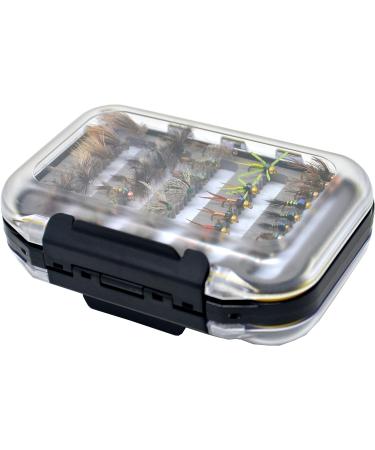 Outdoor Planet Assorted Trout Fly Fishing Lure Pack - 66 Top-Rated Flies + Waterproof Pocketed Fly Box - Buy Online on GoSupps.com