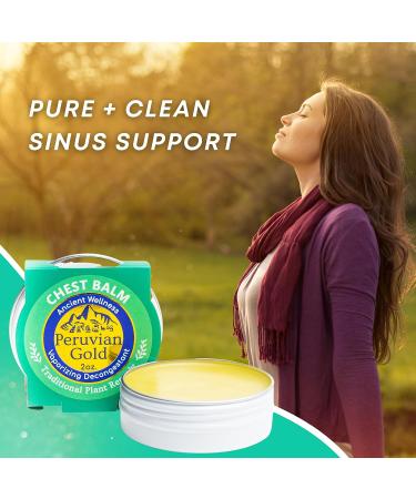 Peruvian Gold Chest Rub Balm - Soothe Colds, Cough, and Allergies with Eucalyptus and Pine - Buy Online on GoSupps.com