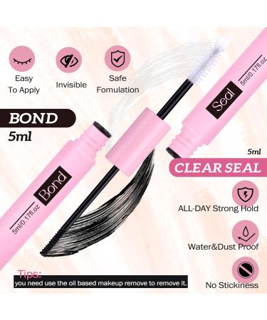 TOOCHUNAG Eyelash Extension Kit - 320pcs 30D+40D Individual Lashes Cluster Set with Bond, Seal, and Tweezers - DIY Lash Extensions 8-16mm - Buy Online on GoSupps.com