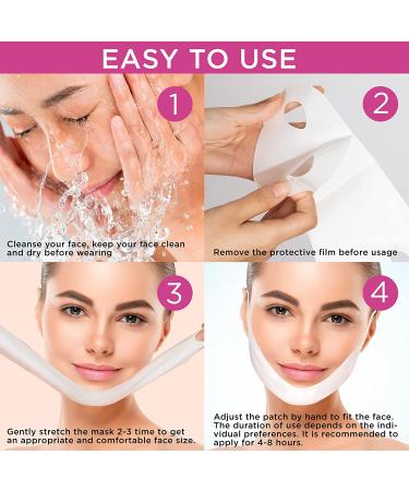NOVAPHOLIA Double Chin Reducer Face Lift Mask - V Line Lifting Strap for Women - 5 Pcs Chin Slimming Mask - Buy Online on GoSupps.com