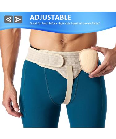 Inguinal Hernia Belt for Men and Women - Adjustable Support for Unilateral/Bilateral Hernias - Medium Size - Buy Online on GoSupps.com