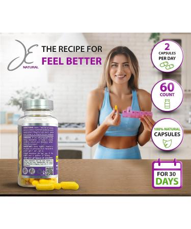 JE Natural Biotin Hair Skin and Nails Vitamins - 60 Capsules | 20000mcg with Collagen, Vitamin C, Zinc | Faster Hair Growth | Postpartum Hair Loss Solution | Women and Men's Supplements - Buy Online on GoSupps.com