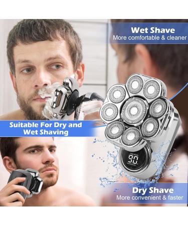 Head Shavers for Men Upgrade 9d Bald Head Shaver 6 in 1 Electric Head Shaver IPX7 Waterproof Wet Dry Cordless Rotary Shaver with Led Display Mens Grooming Kits Beard Clippers Nose Trimmer - Buy Online on GoSupps.com