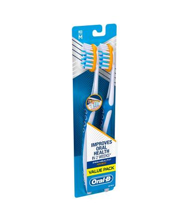 Oral-B Pro-Health Advanced Medium Toothbrush 2 Pack - Superior Cleaning & Protection - Buy Online on GoSupps.com