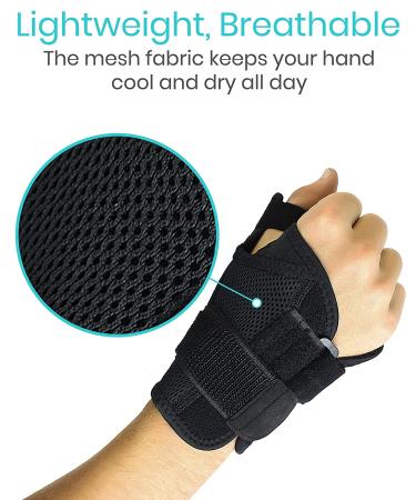 Vive Thumb Wrist Brace - Spica Splint for Carpal Tunnel, Tendonitis, Arthritis - Compression Support for Men and Women - Stabilizer Relief - Bowling Black - Buy Online on GoSupps.com