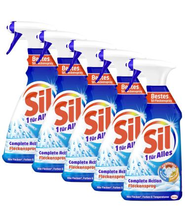 Sil 1 for all complete action stain spray 5 x 500 ml stain remover for all spots colors and temperatures 500 ml (5 pack) 5