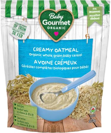Baby Gourmet Organic Cereal - Creamy Oatmeal - Resealable Bag - No Added Sugar or Salt Plant-Based Nutrition Non GMO BPA-free Packaging Kosher - (227g) 6-Pack Creamy Oatmeal 1.36 kg (Pack of 1) - Buy Online on GoSupps.com