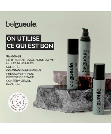 Belgueule Moisturizing Mattifying Beard Face Cream for Men - Natural Anti-Aging Care Hyaluronic Acid Aloe Vera Marshmallow Root - All Skin Types - Vegan & Eco-Responsible - Made in France - Buy Online on GoSupps.com