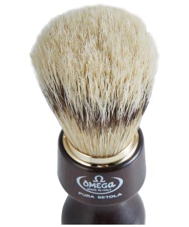 Omega 26 Dark Brown Shaving Brush - Pure Bristles for a Luxurious Shave | International Shipping Available - Buy Online on GoSupps.com