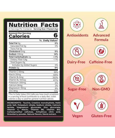 Re3 Electrolyte Powder Packets - Sugar-Free Strawberry Lemonade | Rehydrate Replenish Recover | 6 Cal 2 Carbs Essential Vitamins & Minerals - Buy Online on GoSupps.com