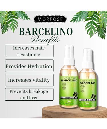 Morfose Barcelino Hair Oil - 12-Oil Blend for Dry, Damaged Hair Growth - Anti-Frizz Formula for Thick, Long, Healthy Hair - Curly Hair Repair - Non-Greasy Unisex Formula - Buy Online on GoSupps.com