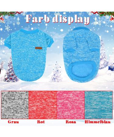 HYLYUN 4 Pack Knitted Dog Sweaters for Small & Medium Dogs | Warm Soft & Comfortable Winter Puppy Clothing - Bright Colors - Buy Online on GoSupps.com