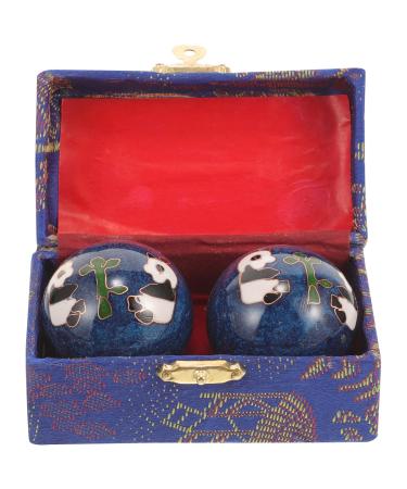 Healifty 2 Pieces Gong health balls Yin Yang Baoding Meditation Balls Emaille Chinese sound balls Jade Hand Massage Balls Exercise Ball Massageball Health