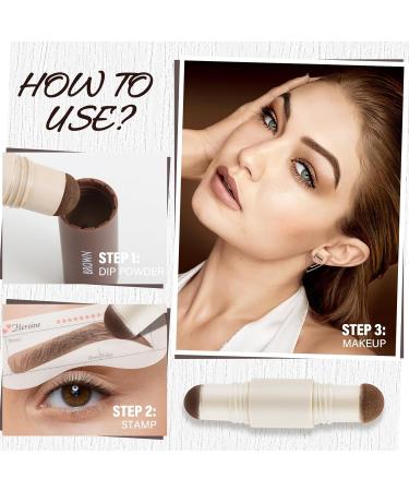 Boobeen Dual-Color Eyebrow Powder & Stamp - Waterproof Smudge-proof All-Day Wear | International Shipping - Buy Online on GoSupps.com