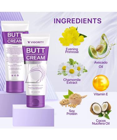 Butt Enhancement Cream | Hip Lift & Firming Lotion for Bigger, More Elastic Buttocks | Moisturizing & Gentle Formula | 4oz (Pack of 1) - Buy Online on GoSupps.com