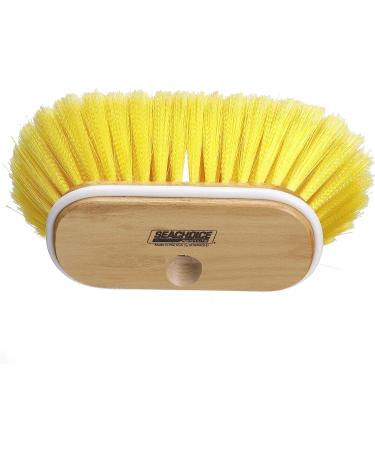Seachoice 6 Deck Brush with Soft Bristles and Threaded Hole - Wood Block - Buy Online on GoSupps.com