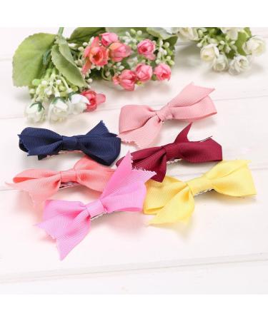 20 pcs Colorful V-Rib Swallowtail Ribbon Alligator Hair Clips for Girls - Cute and Fun Hair Accessories - Buy Online on GoSupps.com