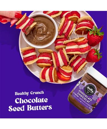Healthy Crunch Seed Butter - Chocolate Flavor - 6 Units x 340 Grams - Sunflower Butter Organic Seed Butter Nut Butter Alternative Sun Butter Smooth and Creamy No Added Sugar Kids and Adults - Buy Online on GoSupps.com