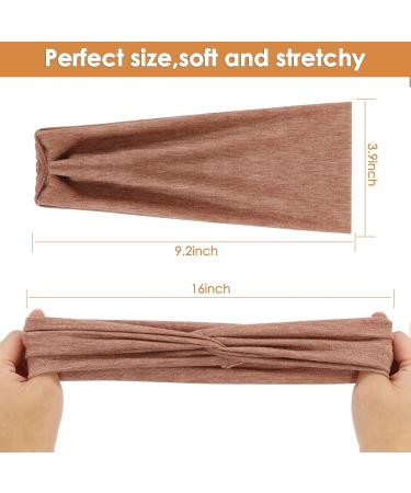 Haukl 6-Pack Cotton Wide Headbands for Women - Perfect for Sports, Yoga, and Workouts - Buy Online on GoSupps.com