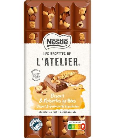 Nestl Les Recettes de Atelier Chocolate Milk Biscuit and Toasted Hazelnuts 170 g - Buy Online on GoSupps.com