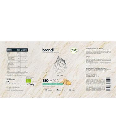 Organic Maca Powder from Peru | Brandl | 500g | Perfect for Athletes | International Shipping Available - Buy Online on GoSupps.com