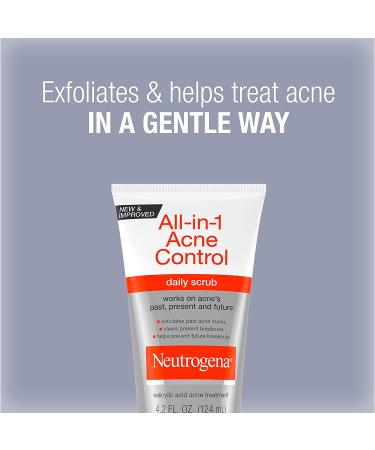 Neutrogena Acne Control Daily Face Scrub with 2% Salicylic Acid - Pack of 3, 4.2 fl oz - Buy Online on GoSupps.com