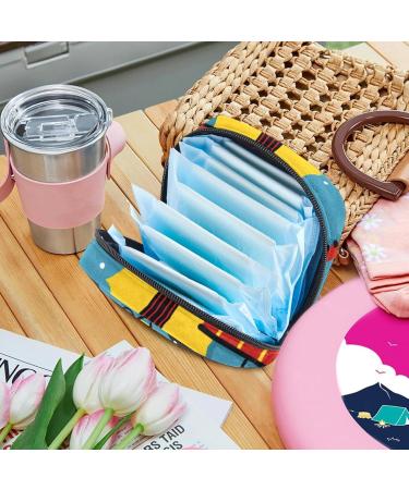 Retro Jazz Poster Women's Storage Bag - Large Menstruation Cup Period Pads & Tampons Organizer | Stylish & Functional - Buy Online on GoSupps.com