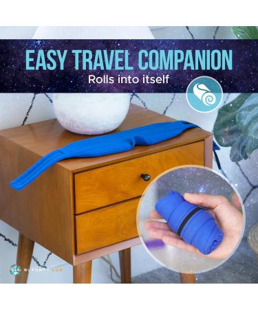 Element Lux Soft and Adjustable Blue Sleep Mask for Men and Women - Skin-Friendly Blindfold for Home and Travel - Buy Online on GoSupps.com