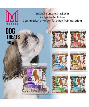 Mersjo Dog Snacks - 500g Training Treats & Delicacies for All Breeds | Gently Dried Meat Trainers Licorice Flavor - Buy Online on GoSupps.com