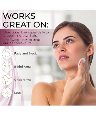 Ultimate Ingrown Hair Treatment Pads - Exfoliating Razor Bump Solution for Bikini & Pubic Areas - Effective Hair Removal Kit for Men & Women - Achieve Smooth Bump-Free Skin Daily - Buy Online on GoSupps.com