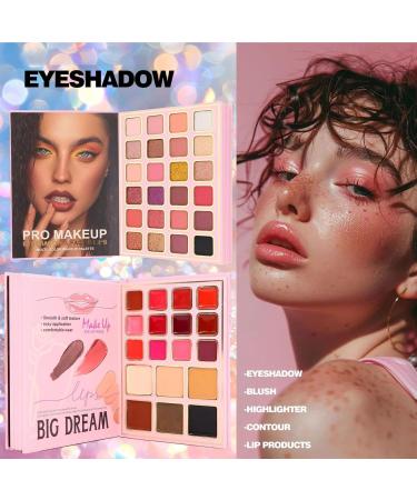 JINGLING Makeup Book Durable and Foldable Book Style for Blush and Lipstick 78 Colors Face Palette for Beauty Fashion Commuters Women Girls Travel Party - Buy Online on GoSupps.com