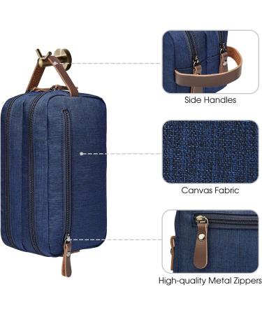 WANDF Small Nylon Toiletry Bag Dopp Kit Shaving Kit Lightweight for Men and Women - Blue - Buy Online on GoSupps.com
