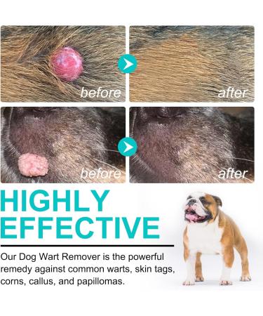 Tioueo Dog Skin Tag Remover Cleaner Dog Wart Remover - Effective & Safe Solution for Canine Wart Skin Tags Corns Callus Painless and No Harm Wart Removal - Buy Online on GoSupps.com