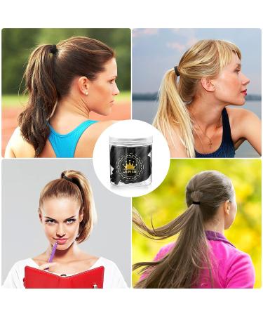 JIRIS 50Pcs Black Cotton Seamless Hair Ties for Women - Soft Ponytail Holders for Thick & Curly Hair - No Crease, No Damage Elastics - Includes Storage Box - Buy Online on GoSupps.com