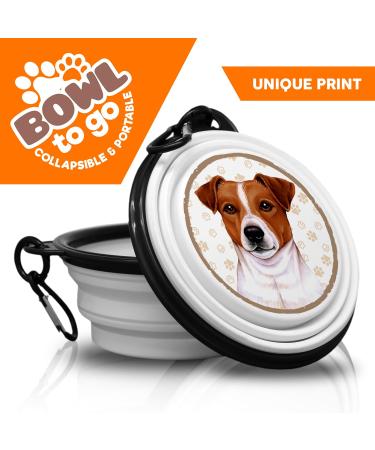 30. Jack Russell Terrier Portable Drinking Bowl & Food Bowl - Foldable with Carabiners for On-the-Go Pets - Buy Online on GoSupps.com