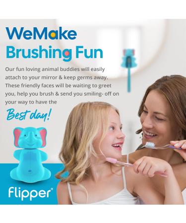 Flipper Fun Animal Turtle Toothbrush Cover | Kids Suction Cup Toothbrush Holder | Stylish Bathroom Toothbrush Holder - Buy Online on GoSupps.com