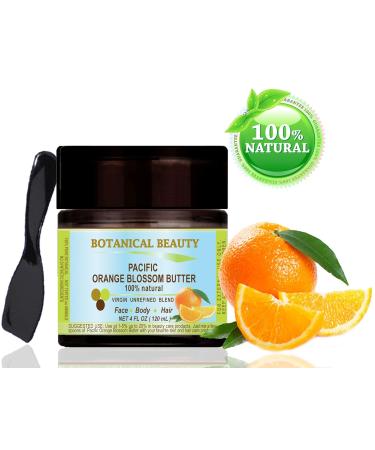 Natural Pacific Orange Blossom Butter | 4 oz | Skin Hair Lip & Nail Care by Botanical Beauty - International Shipping Available - Buy Online on GoSupps.com
