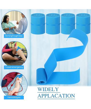 250 Pcs Latex-Free Disposable Tourniquets | First Aid Essentials for Travel Kits | 1 x 18'' Blue - Buy Online on GoSupps.com