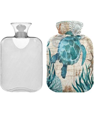 Sea Turtle Hot Water Bottle with Cover | 1L Heating Bag for Pain Relief & Cramps | International Shipping Available - Buy Online on GoSupps.com